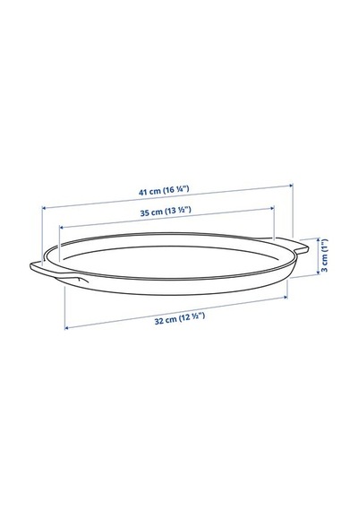 Ikea Havstulpan Pizza Tepsisi, Dökme Demir, 35 Cm