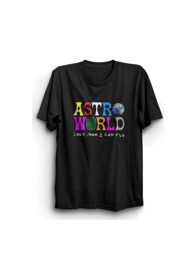 Travis Scott Astroworld Baskılı Tshirt 001