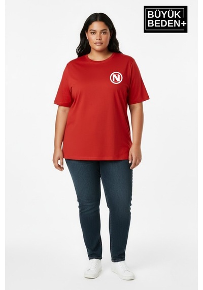 Superlife Kadın Büyük Beden N Baskılı 3xl-6xl Bisiklet Yaka Tshırt Spr26btsk510-19 Kırmızı Superlife Kadın Büyük Beden N Baskılı 3xl-6xl Bisiklet Yaka Tshırt Spr26btsk510-19 Kırmızı