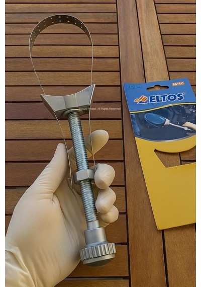Eltos Filtre Sökme Anahtarı, Ayarlanabilir, Çelik Çemberli, Korozyon Dirençli, Yağ Filtresi Anahtarı, Tam Kavrama