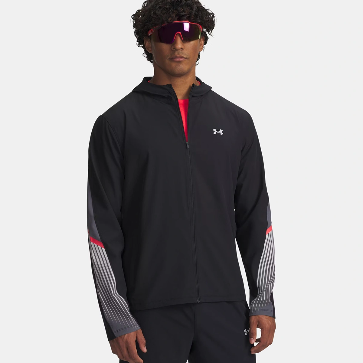 Under Armour Velociti Storm Hooded Erkek Siyah Kapüşonlu Ceket Siyah