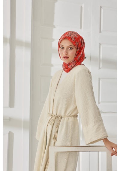 Silk Home Soft Eşarp 73093-16 Mercan, Yeşil, Çelik, Somon