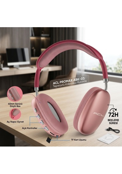 Promax Abk-03 Tepeüstü Kablosuz Kulaklık - Bayi Depom