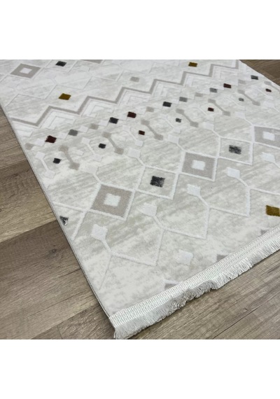 Hoom Rugs Dekor 1056 Multi Kaymaz Taban Antibakteriyel Modern Akrilik Halı Çok Renkli