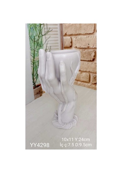 Yy4298 Ağaç Desenli El İçerisinde Dekoratif Kase Biblo Silikon Ka