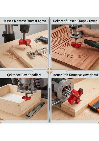 26 Mm 70 Mm Ahşap Oyma Freze Bıçağı Ve Menteşe Yuvası Açma Ucu