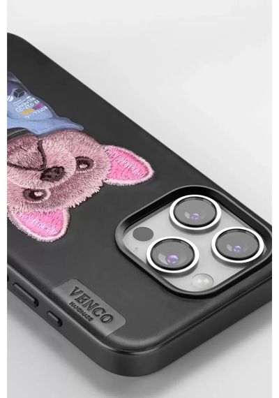 Venco Apple Uyumlu iPhone 11 Cute Desenli Kapak - Siyah,