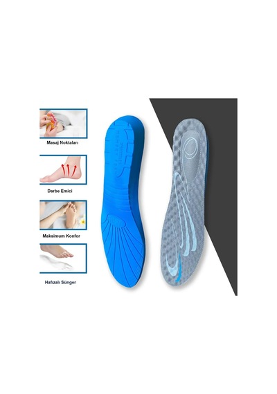 Blue Gel Yumuşak Memory Foam, Ortopedik, Spor Ayakkabılar İçin Çocuk Tabanlık 199-mk Standart