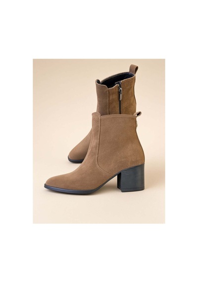 37brandshoes Süet Bilek Botlar Bej Bej