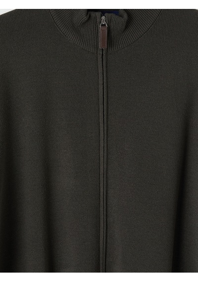 Lcwaıkıkı Classic Yeşil Regular Fit Dik Yaka Erkek Triko Hırka