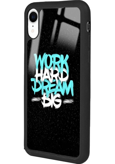 Apple Uyumlu iPhone Xr Uzay Motto Tasarımlı Glossy Telefon Kılıfı Çok Renkli