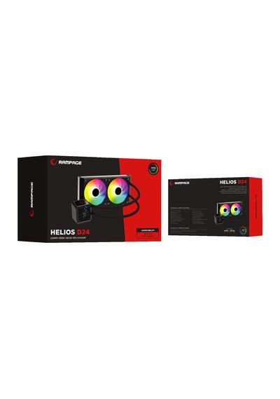 Rampage Helıos D24 Argb Led Sicaklik Göstergeli 240mm Islemci Sivi Sogutucu 240 MM