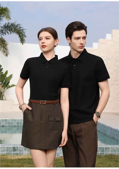 New Performance Premium Polo T-shirt 100% Pamuk Merserize Siyah