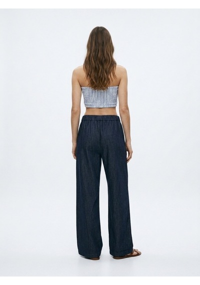 LTB Emılla Comfort Fit Yüksek Bel Dark İndigo Jean Pantolon