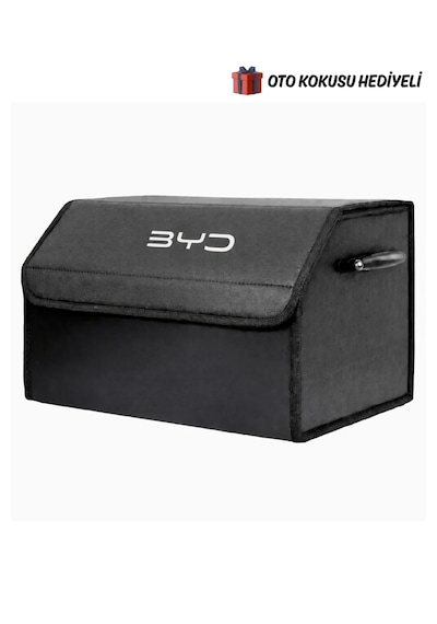 Byd Marka Logolu Oto Bagaj Organizer Çanta Oto Bagaj Çantası 2 Bölmeli Suni Deri Boyutlar : 48 Cm X 31 Cm X 29 Cm