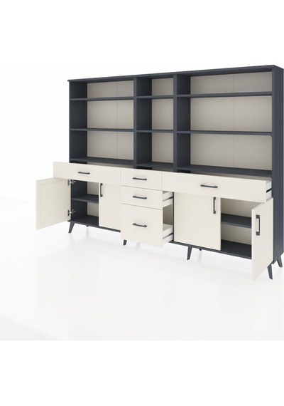 Arges Dolap 11 Raflı 5 Çekmeceli 4 Kapaklı 220x30x163 Antrasit-aytaşı Aytası - Antrasıt Arges Dolap 11 Raflı 5 Çekmeceli 4 Kapaklı 220x30x163 Antrasit-aytaşı Aytası - Antrasıt