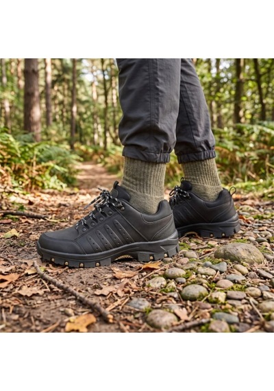 Black Flex Nature Walk Trekking Ayakkabı Siyah 40-44