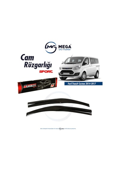 Ford Transit Custom 2014-2018 Cam Rüzgarlık Mugen Tip Sunplex