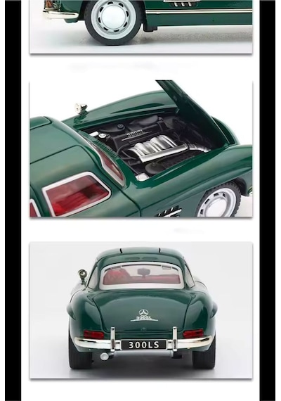 Scowetto Mercedes-benz 300 Sl Yeşil 1954 Model Klasik Araba 1/24 Ölçek Mercedes 300sl Yeşil