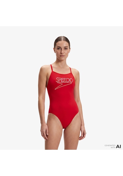 Speedo End+ Logo Kadın Kırmızı Mayo A000115005