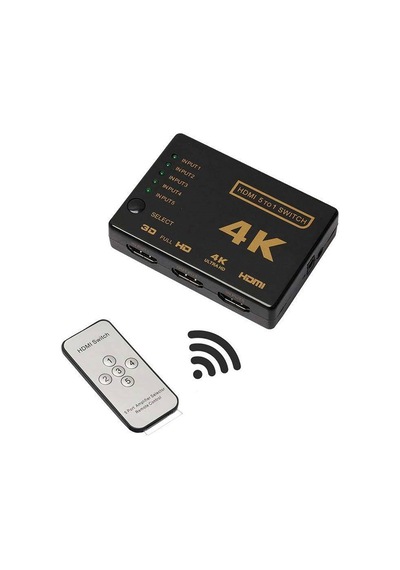5 Port Hdmi Switch Kumandalı Hdmı Seçici 5 Giriş 1 Çıkış Hdmi Çoğ