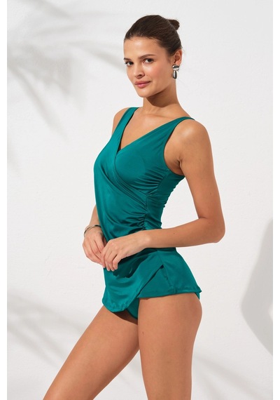 Pierre Cardin Kruvaze Formlu Tankini Takım Yeşil 231501 Yesıl