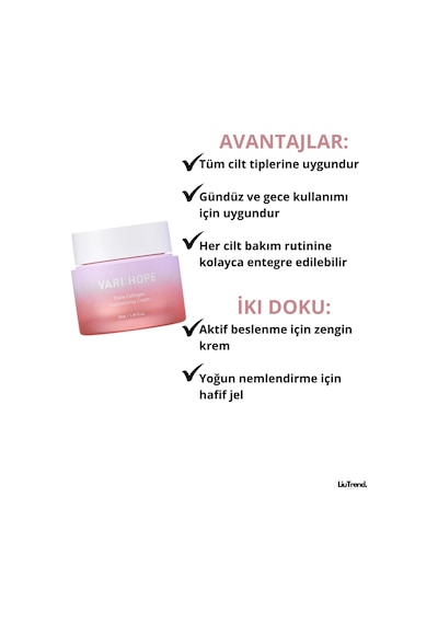 Varı Hope Varı:hope Triple Collagen Customizing Cream 50 Ml 3 Çeşit Kolajen İçeren Sıkılaştırıcı Krem
