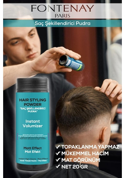 Fontenay Saç Şekillendirici Pudra Toz Wax Matt Effect + Şekil Tarağı + Saç Sprey 3'lü Set 27251675