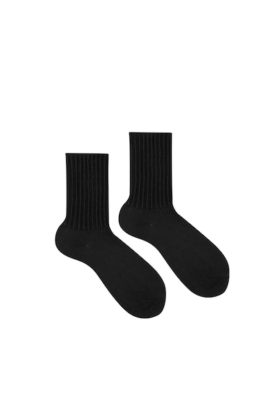 Ozzy Socks 3 Lü Kışlık Kadın Yünlü Uyku Çorabı Soft Touch Siyah Renk Isı Tutucu Çorap Siyah