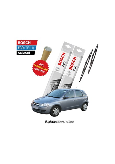 Bosch Eco Opel Corsa C Silecek Takımı (2000-2006)