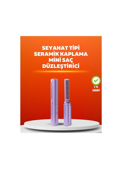 Mey İthalat Usb Şarjlı Kablosuz Saç Düzleştirici Seyahat Ve Günlük Kullanım