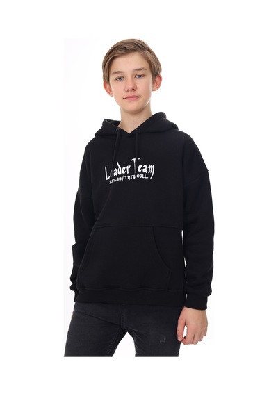 Toontoy Kids Toontoy Erkek Çocuk Oversize Kapüşonlu Cepli Düşük Omuz Baskılı Sweatshirt - 2 İplik Siyah Toontoy Kids Toontoy Erkek Çocuk Oversize Kapüşonlu Cepli Düşük Omuz Baskılı Sweatshirt - 2 İplik Siyah