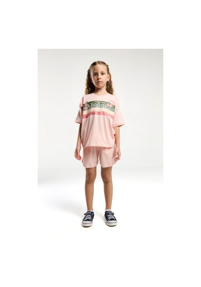 U.S. Polo Assn. Kız Çocuk Pembe Şort Takım Us2071 Pembe