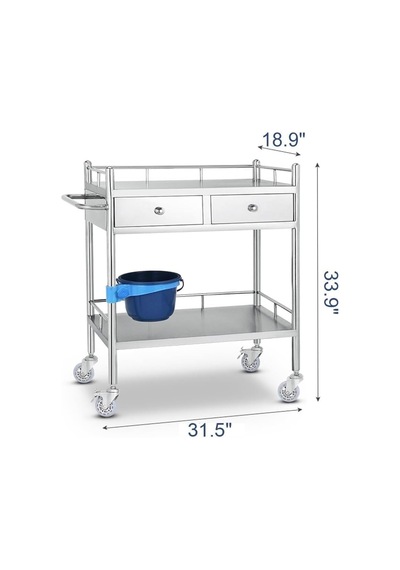 Tr Sepet, Ticari Servis Arabası, Kir Kovalı Lab Rolling Cart, Catering Veya Klinik İçin Paslanmaz Çelik Yardımcı A