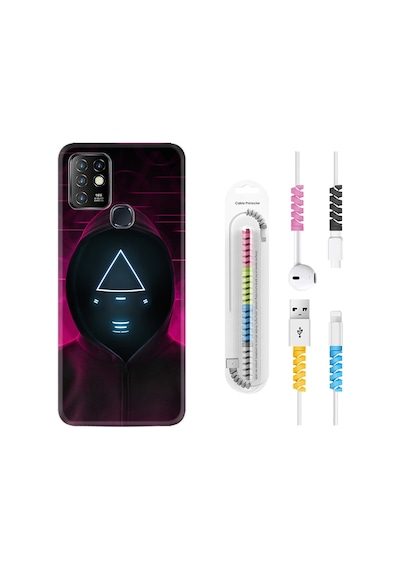 Infinix Hot 8 Kılıf Kablo Koruyuculu Game Boy 1816