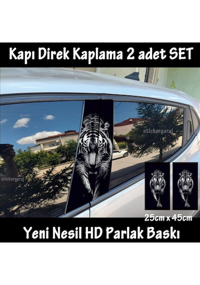 Kaplan Folyo - 2kapı İçin 2adet Sticker Kaplama - Tuning Modifiye