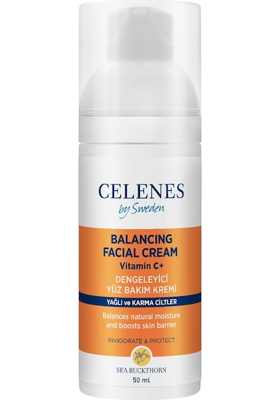 Celenes Sea Buckthorn Yağlı ve Karma Ciltler için Yüz Kremi 50 ML