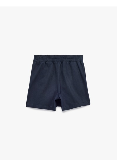 Koton Pamuklu Gabardin Kumaş Beli Lastikli Düğme Detaylı Pileli Şort Etek Lacivert 6skg40012aw Koton Pamuklu Gabardin Kumaş Beli Lastikli Düğme Detaylı Pileli Şort Etek Lacivert 6skg40012aw
