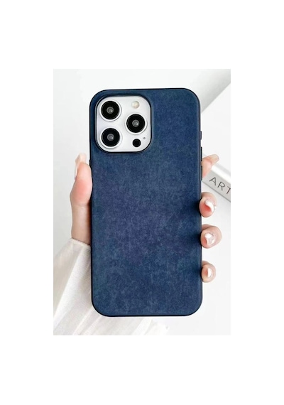 Tedar Apple iPhone Uyumlu 15 Pro Kılıf Karen Magsafe Kapak - Lacivert Najmaddin standart