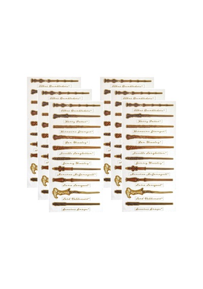 Lexroo Harry Potter Wands Folyo Çıkartmalar Çoklu Paket 6'lı Paket Ahşap
