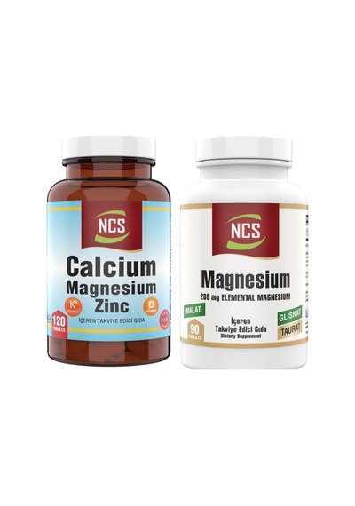 Ncs Magnezyum Elementel 90 Tablet Kalsiyum Çinko 120 Tablet