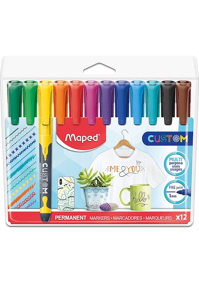 Maped Permanent Marker Kalem Seti 12 Renk N 734547