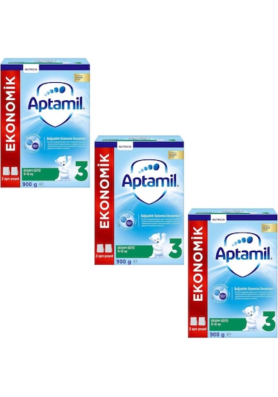 Aptamil 3 Bebek Devam Sütü 900 G 3 Adet Aptamil 3 Bebek Devam Sütü 900 G 3 Adet