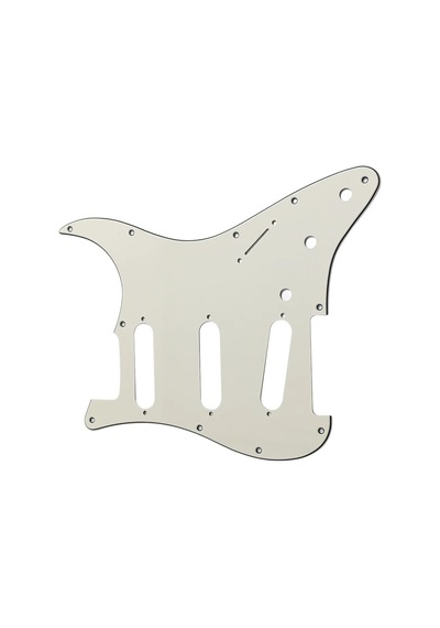 Stratocaster St Kasa Elektro Gitar Pickguard 3 Katmanlı 11 Delikli Düz Beyaz