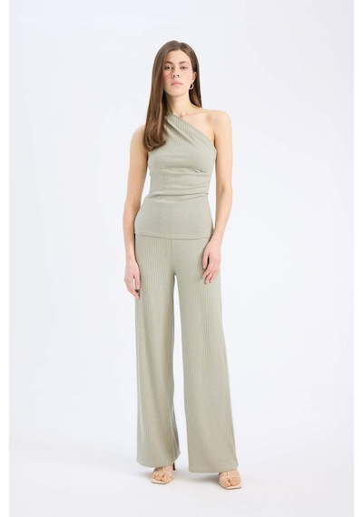 DeFacto Slim Fit Dar Kesim Fitilli Kaşkorse Basic Düz Pantolon E5783AX25SPKH400
