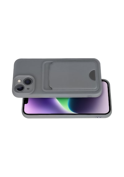 Apple iPhone Uyumlu 14 Kılıf Kelvin Kartvizitli Silikon - Gri Bzsxx00 1