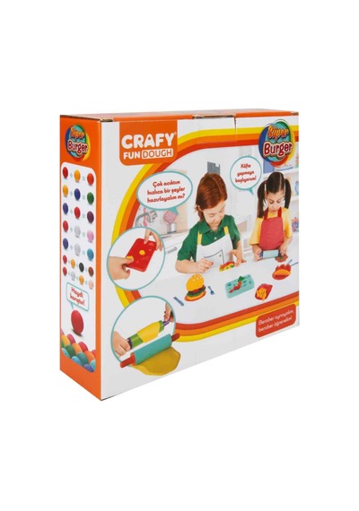 Crafy Süper Burger Oyun Hamuru Seti 200 Gr. 12 Parça Çok  Renkli