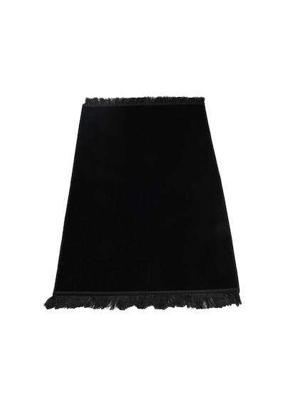 Kadife Velur Seccade Düz Renk 70x110 Cm. Siyah