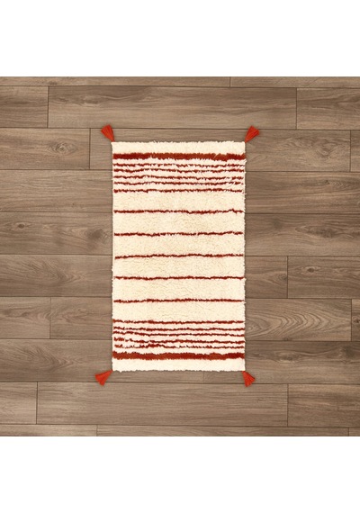 Soft Colorful Banyo Paspası - Beyaz - 60x100 Cm Renkli