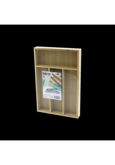 Bambu Çekmece Kaşıklık 22.4x33 Cm - 4 Bölmeli Çok Amaçlı Organizer Renkli